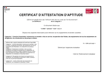 certificat